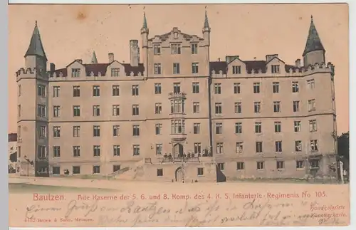 (85713) AK Kaserne Bautzen, 4. K.S. Infant. Reg. 103, 1905