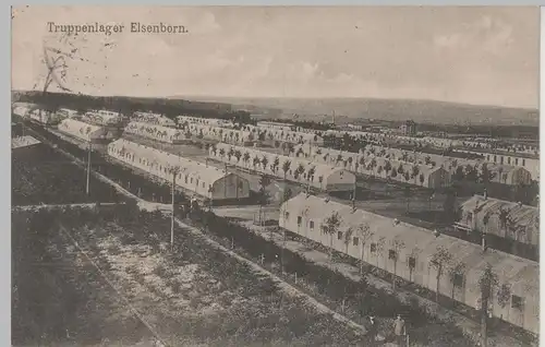 (83650) AK Truppenübungsplatz Elsenborn, Barackenlager, 1914