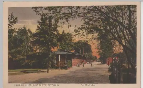 (72525) AK Truppenübungsplatz Zeithain, Senfftstraße, Feldpost 1914