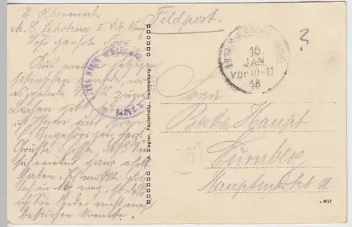 (45492) AK Lager Hammelburg, Feldpost 1918