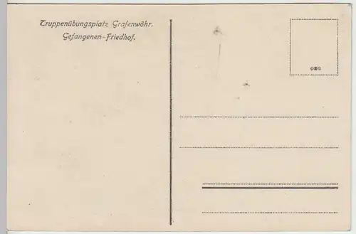 (36572) AK Truppenübungsplatz Grafenwöhr, Gefangenen-Friedhof, vor 1945