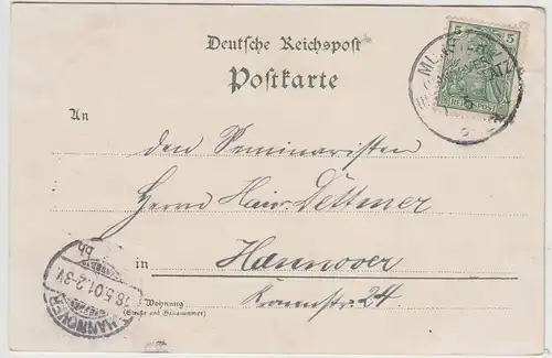 (113921) Künstler AK Gruß vom Truppenübungsplatz Munster, Mehrbild 1901