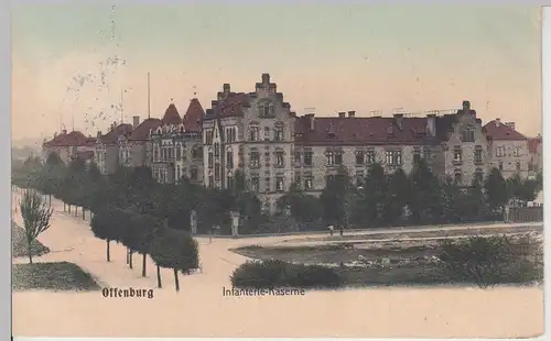 (113319) AK Offenburg, Infanterie Kaserne 1909