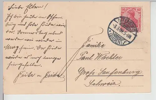 (113319) AK Offenburg, Infanterie Kaserne 1909