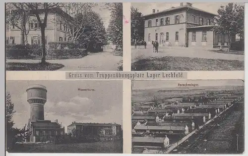 (113094) AK Gruss vom Truppenübungsplatz Lager Lechfeld, Mehrbild 1914-18