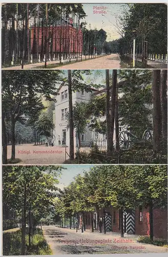 (112395) AK Truppenübungsplatz Zeithain, Planitz Straße, Feldpost 1916