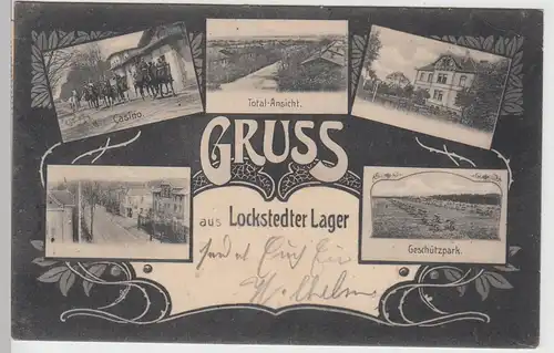 (110855) AK Lockstedter Lager, Truppenübungsplatz, Mehrbildkarte 1910
