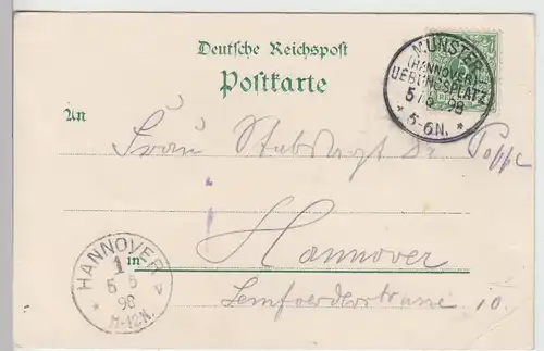 (110553) AK Truppenübungsplatz Münster, Mehrbild Litho 1898