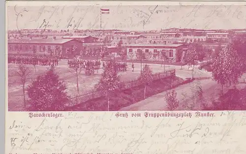 (109813) AK Gruß vom Truppenübungsplatz Munster, Barackenlager 1902