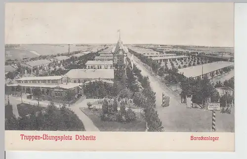 (108874) AK Truppenübungsplatz Döberitz, Barackenlager, um 1907
