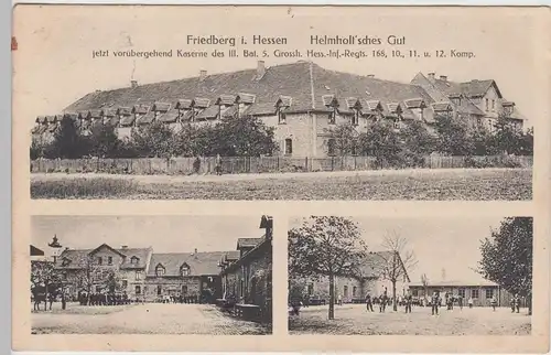 (106286) AK Friedberg i.H., Kaserne ehem. Helmholt'sches Gut, Mehrbild 1915