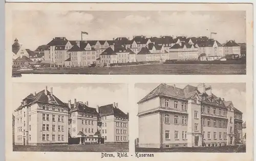 (105571) AK Düren i. Rhld., Kasernen Mehrbild, vor 1945