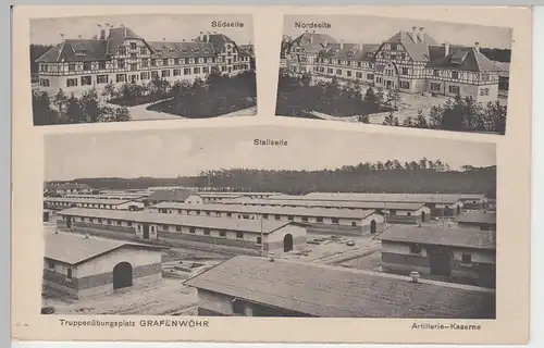 (105567) AK Truppenübungsplatz Grafenwöhr, Kaserne Mehrbild 1918