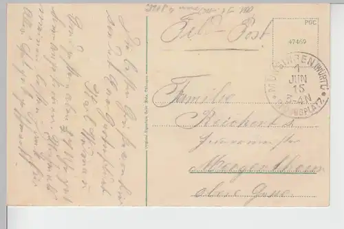 (104932) AK Truppenübungsplatz Münsingen, Eingang i.d. Barackenlager, 1915