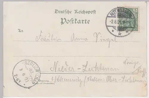 (101672) AK Gruss vom Truppenübungsplatz Altengrabow, Litho Golddruck, 1901