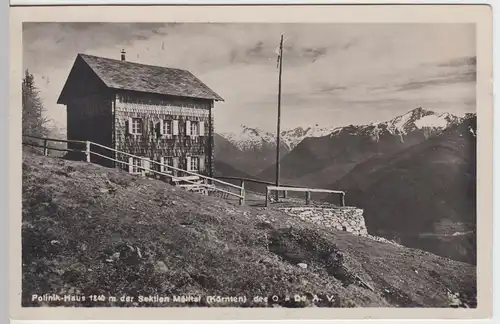 (53391) Foto AK Polinik Haus der Sektion Mölltal, 1939