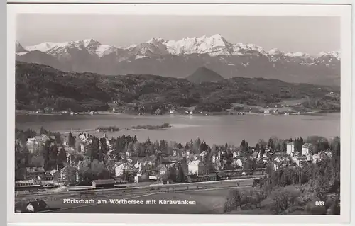 (53340) Foto AK Pörtschach am Wörthersee mit Karawanken