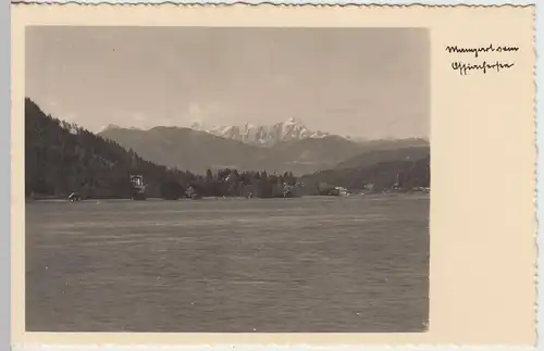 (44925) AK Ossiacher See, Blick zum Mangart, vor 1945