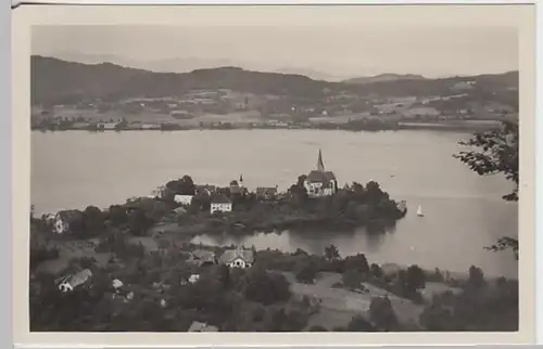 (22911) Foto AK Maria Wörth, Panorama, vor 1945