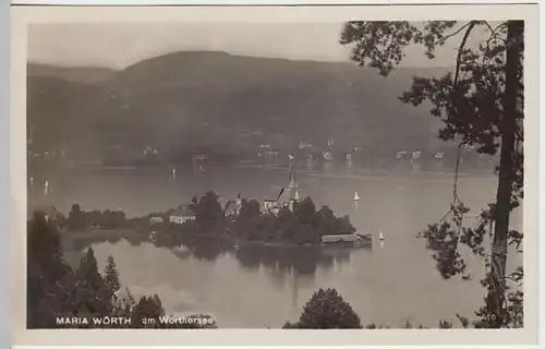 (22907) Foto AK Maria Wörth, Panorama, um 1929