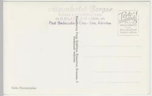 (13742) Foto AK Gerlitzen, Bergerhütten, nach 1945