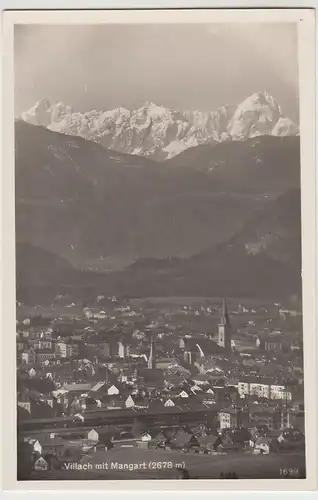 (106986) Foto AK Villach, Panorama mit Mangart