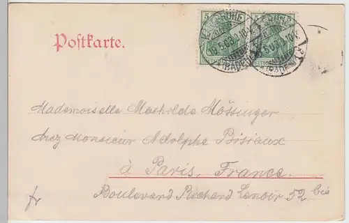 (95168) AK Gruß aus Karlsruhe, Lauterberg 1903