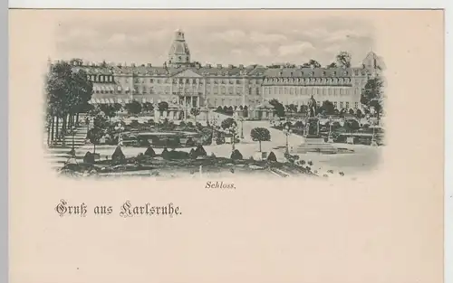 (81915) AK Gruß aus Karlsruhe, Schloss, bis 1905