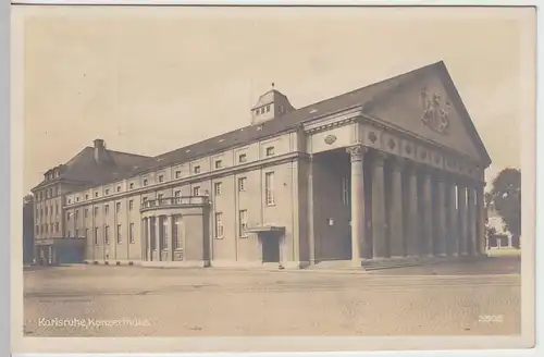 (45502) Foto AK Karlsruhe, Konzerthaus, 1928