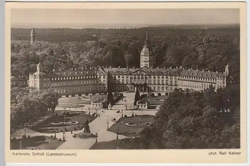 (38027) Foto AK Karlsruhe, Schloss 1943