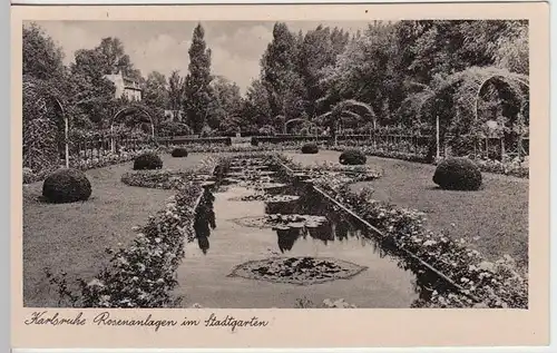 (32255) AK Karlsruhe, Stadtgarten, Rosenanlagen, 1939