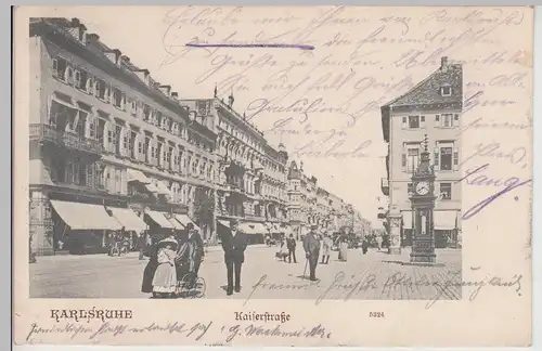 (114920) AK Karlsruhe, Kaiserstraße 1907