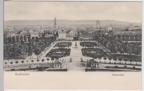 (114132) AK Karlsruhe, Panorama, bis 1905