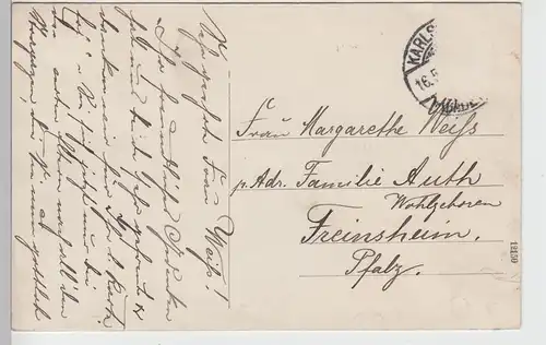 (101553) AK Karlsruhe, Hauptpost, 1911