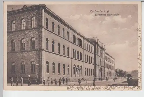 (101552) AK Karlsruhe, Technische Hochschule, Feldpost 1916