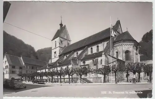 (53629) Foto AK St. Ursanne, La Collegiale, nach 1945