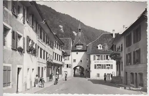 (53626) Foto AK St. Ursanne, Hotel de la Couronne, nach 1945