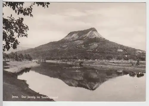 (86819) Foto AK Jena, Der Jenzig im Saalespiegel 1963