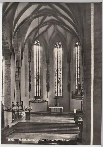 (86816) Foto AK Jena, Stadtkirche St. Michael Inneres 1963