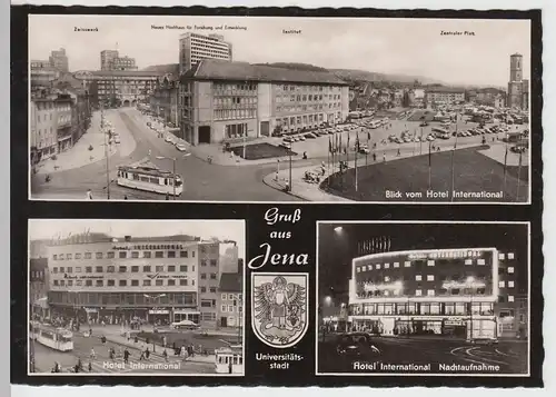 (86813) Foto AK Jena, Mehrbildkarte Hotel International 1963