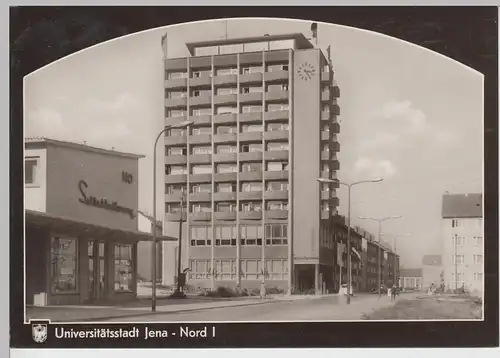 (86796) Foto AK Jena, Hochhaus in Nord I, 1965