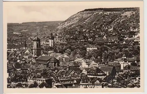(85767) Foto AK Jena, Panorama mit Stadtkirche St. Michael 1956