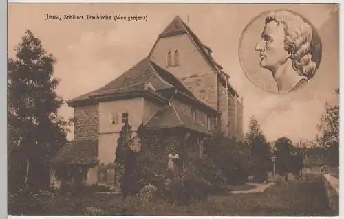 (73616) AK Jena, Wenigenjena, Schillerkirche, vor 1945