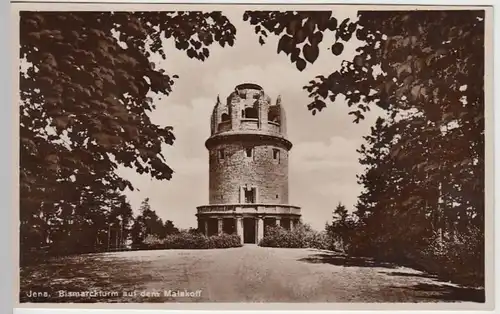 (40984) Foto AK Jena, Bismarckturm auf dem Malakoff, 1928