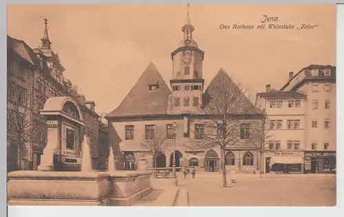 (110961) AK Jena, Rathaus m. Weinstube Zeise, 1908