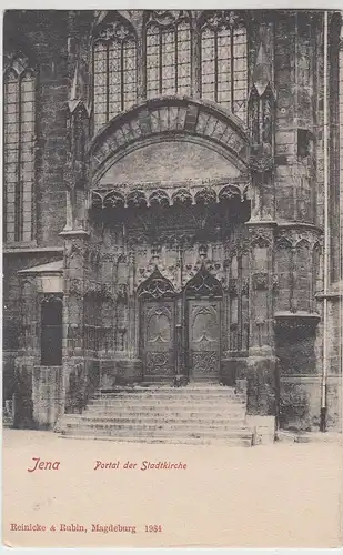 (110343) AK Jena, Portal der Stadtkirche, vor 1905