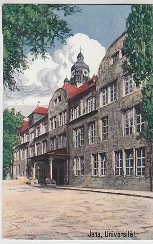 (103751) Künstler AK Jena, Universität, Feldpost 1917