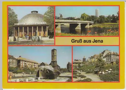 (102771) AK Jena, Thür., Mehrbildkarte, Zeiss Planetarium, Paradiesbrücke 1986