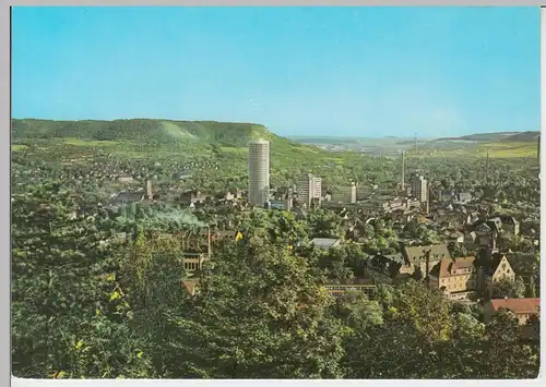 (102761) AK Jena, Thür., Panorama mit Jentower, Uni Turm 1975