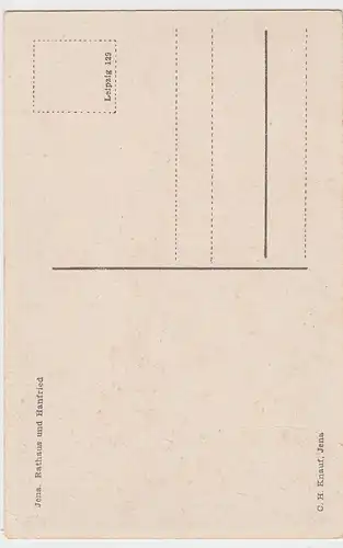 (100668) AK Jena, Rathaus und Hanfried, 1940er